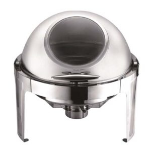 Signature Chaffing Dish 6L Round Rolltop with Glass Window CS-RA2102