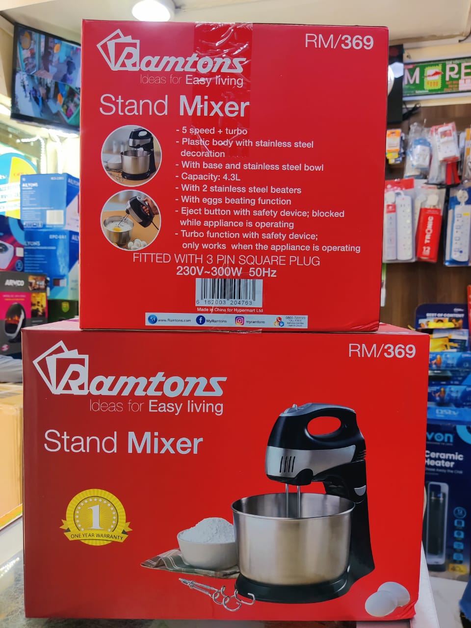 Ramtons Stand Mixer 4.3 L 5-Speed + Turbo