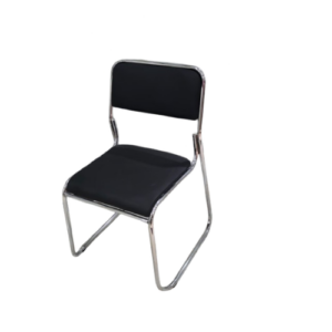 Armless Chrome Mesh Visitor Chair
