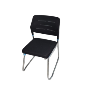Armless Chrome Mesh Visitor Chair