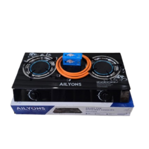 Ailyons 2 Burner Infrared Gas Cooker Glass Top GS005A-1
