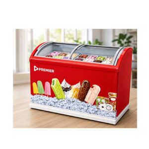 Premier 270L Display Freezer Icecream Display Curved Glass Sliding Door in Kenya