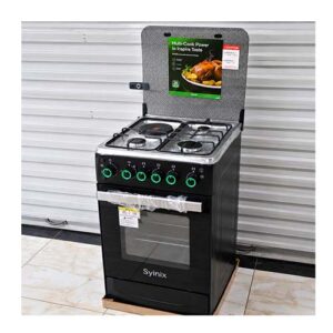 Syinix 50x50 Standing Cooker Q50GC2 3 Gas 1 Electric Oven with Grill and Rotisserie
