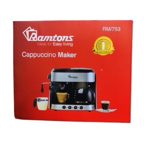 Ramtons Cappuccino/Coffee Maker RM753 – 1.25L Water Tank
