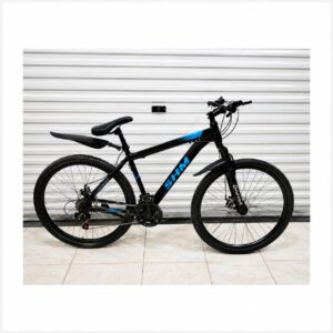 SHM Mountain Bicycle Size 29 with 21 speeds, front suspension, disc brakes, adjustable seat, and strong steel frame