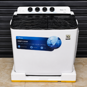 Midea 10kg Twin Tub Washing Machine MT100W100/WG Wash and Spin Semi-Automatic