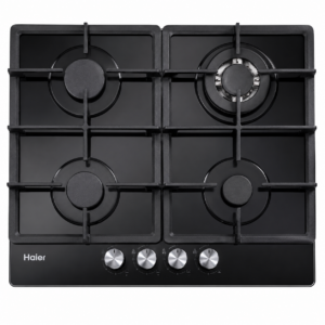 Haier 4 Burner Built-In Gas Hob Cooker HOB-S460FBT 60cm Black Tempered Glass
