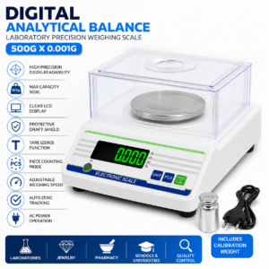 Digital Analytical Balance Laboratory Precision Weighing Scale 500g x 0.001g