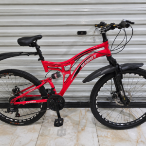 RESET 26 Inch Full Suspension Mountain Bike with Shimano Shifters and Disc Brakes