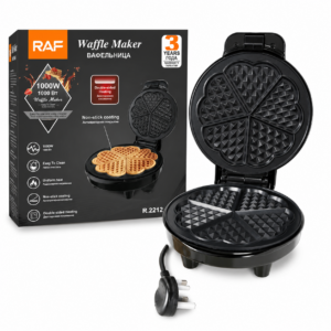 RAF R.2212 1000W Waffle Maker with Double-Sided Heating