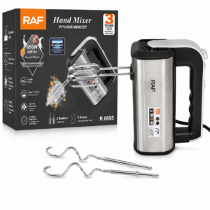 RAF R.6695 650W Hand Mixer with 5 Speed Settings
