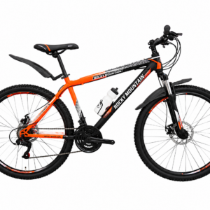 Front mechanical disc brake on Rocky Mountain 29-inch bicycle