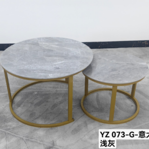 Marble Nesting Coffee Table Set YZ 073-G Italian Light Grey