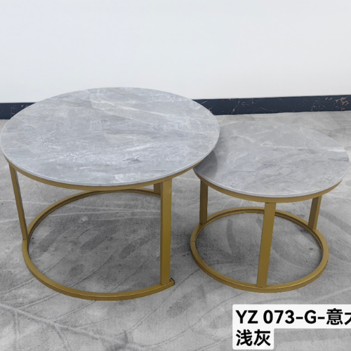 Marble Nesting Coffee Table Set YZ 073-G Italian Light Grey