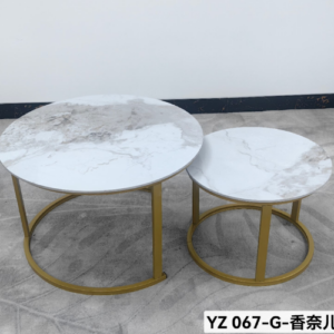Marble Nesting Coffee Table Set YZ 067-G Chanel White