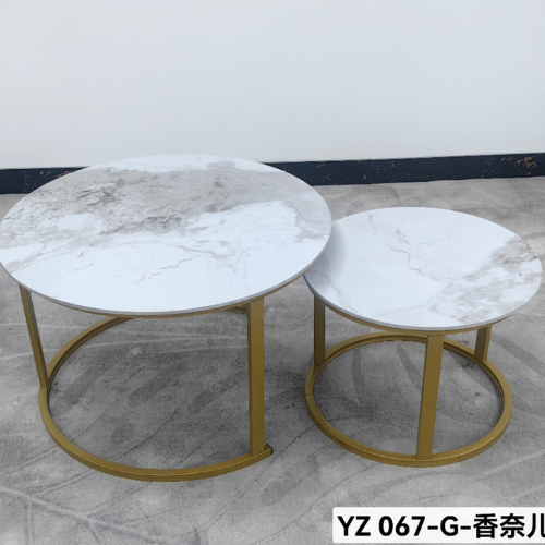 Marble Nesting Coffee Table Set YZ 067-G Chanel White