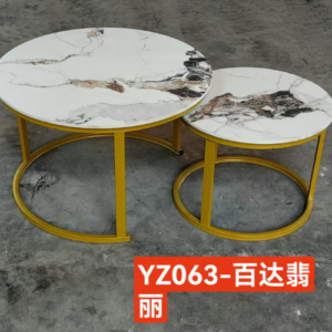 Marble Nesting Coffee Table Set YZ 063 Patek White