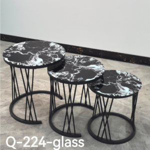 3-in-1 Executive Nesting Table Set Q-224 Glass