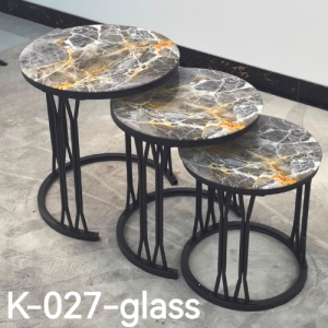 3-in-1 Executive Nesting Table Set K-027 Glass