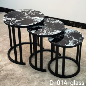 3-in-1 Executive Nesting Table Set D-014 Glass