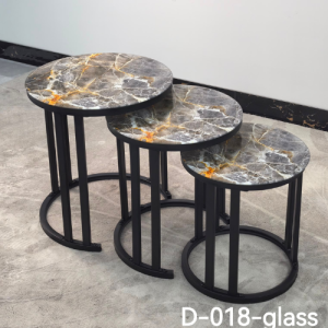 3-in-1 Executive Nesting Table Set D-018 Glass