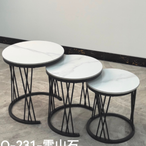 3-in-1 Executive Pure Marble Nesting Table Set Q-231
