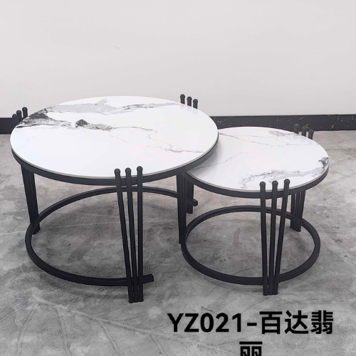 2-in-1 Executive Pure Marble Nesting Table Set YZ 021