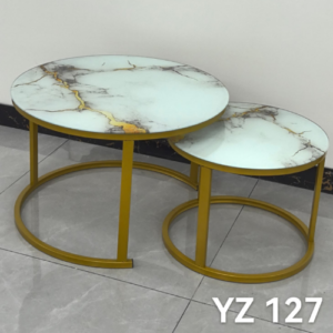 Nesting Coffee Table Glass Effect Set of 2 YZ 127