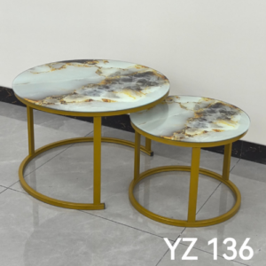 Nesting Coffee Table Glass Effect Set of 2 YZ 136