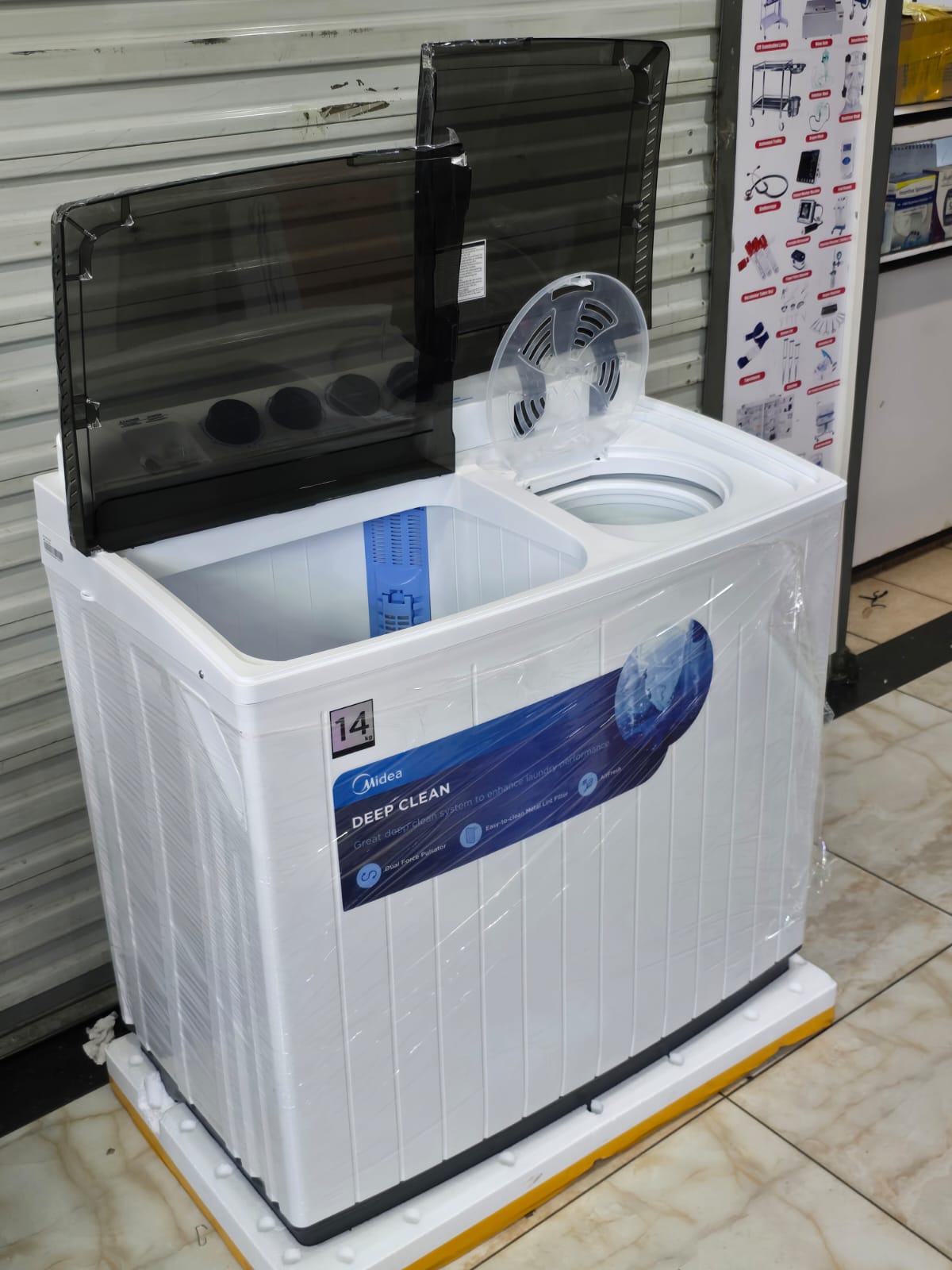 Midea 14KG Twin Tub Washing Machine Wash & Spin MT100W140/WG