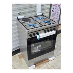 Von 60x55 Standing Cooker VCF653151FSY with 3 Gas Burners and Electric Oven