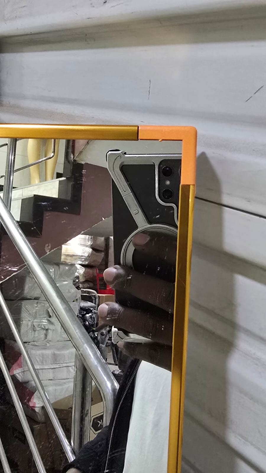 Full-Length Standing & Wall-Mounted Dressing Mirror 150 × 36cm with Gold Frame