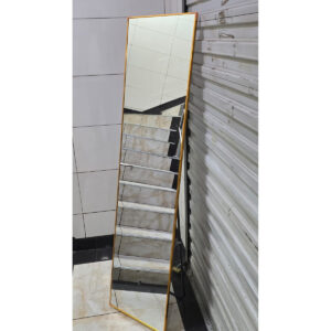 Full-Length Standing Mirror 150 × 36cm with Gold Frame