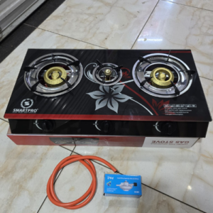 SmartPro 3 Burner Gas Cooker 8113 with Pipe and Regulator