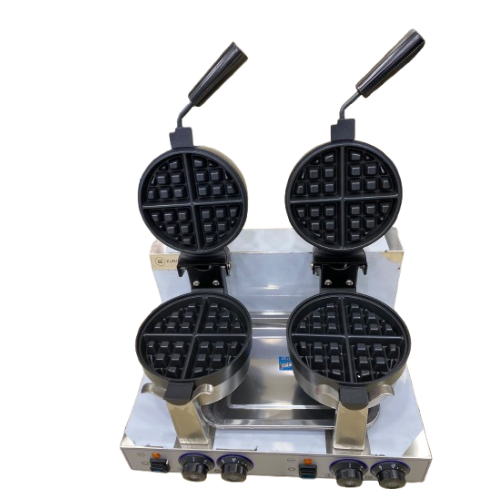 Commercial Double Round Waffle Maker Non-Stick WB