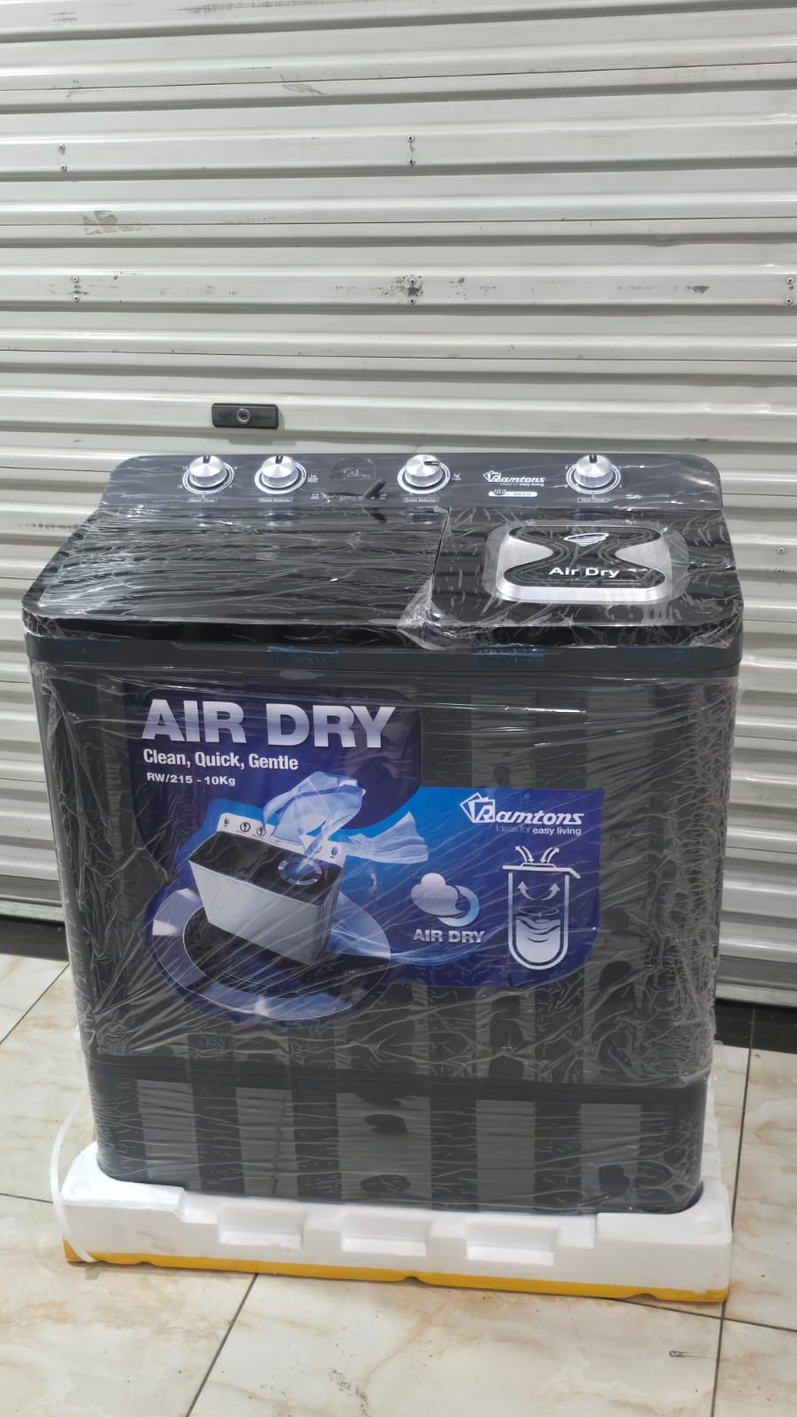 Ramtons 10kg Twin Tub Washing Machine with Air Dry RW/215