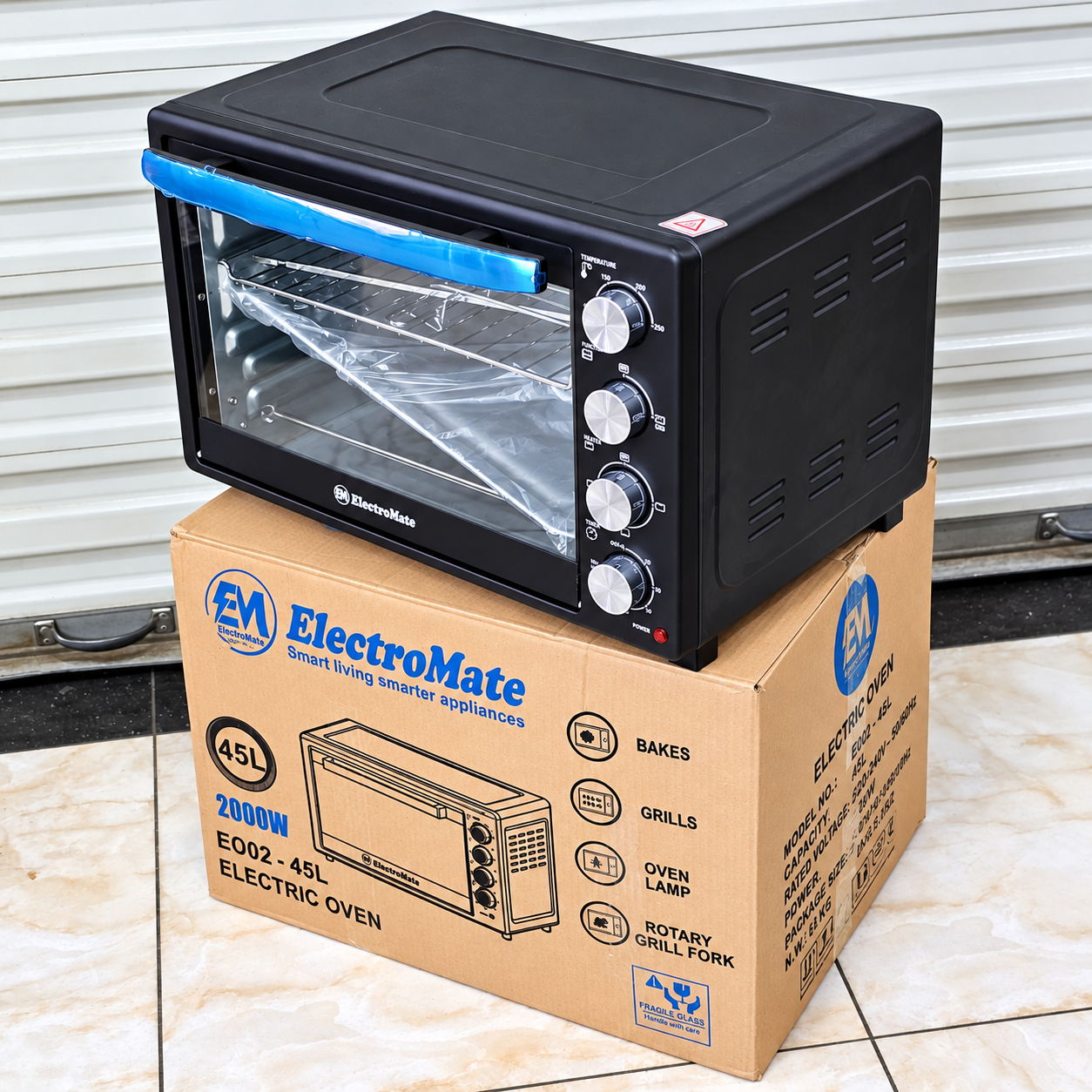 ElectroMate 45L Electric Oven with Rotisserie and Grill EO02-45L