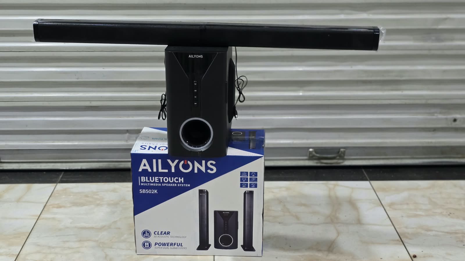 Ailyons 2.1CH Bluetooth Multimedia Speaker System 60W with Subwoofer & Twin Tower Speakers – SB502K