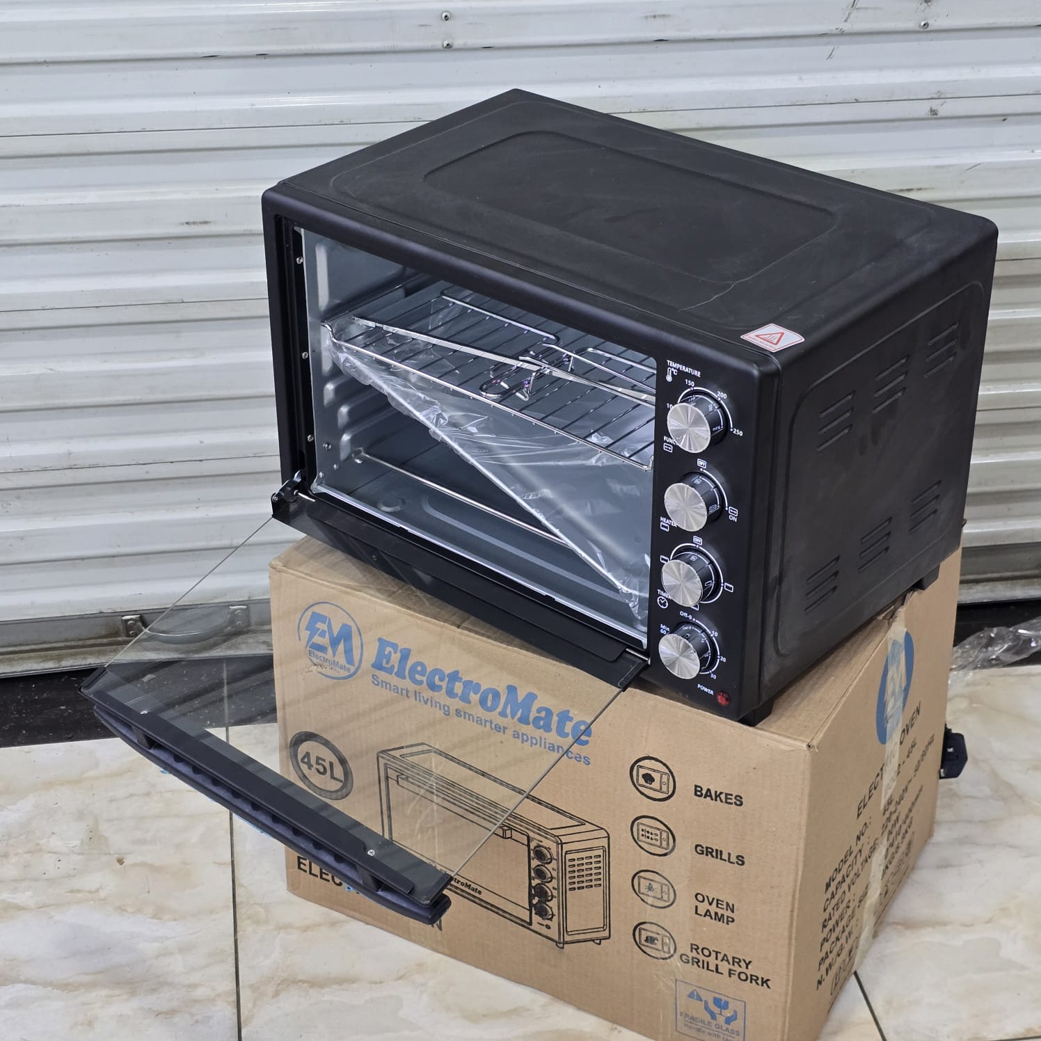 ElectroMate 45L Electric Oven with Rotisserie & Grill – 2000W EO02-45L