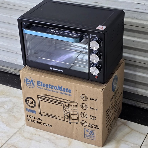 ElectroMate 20L Electric Oven 1500W with Rotisserie EO01-20L