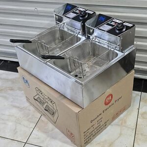 ElectroMate double deep fryer 5KW stainless steel commercial fryer EF02